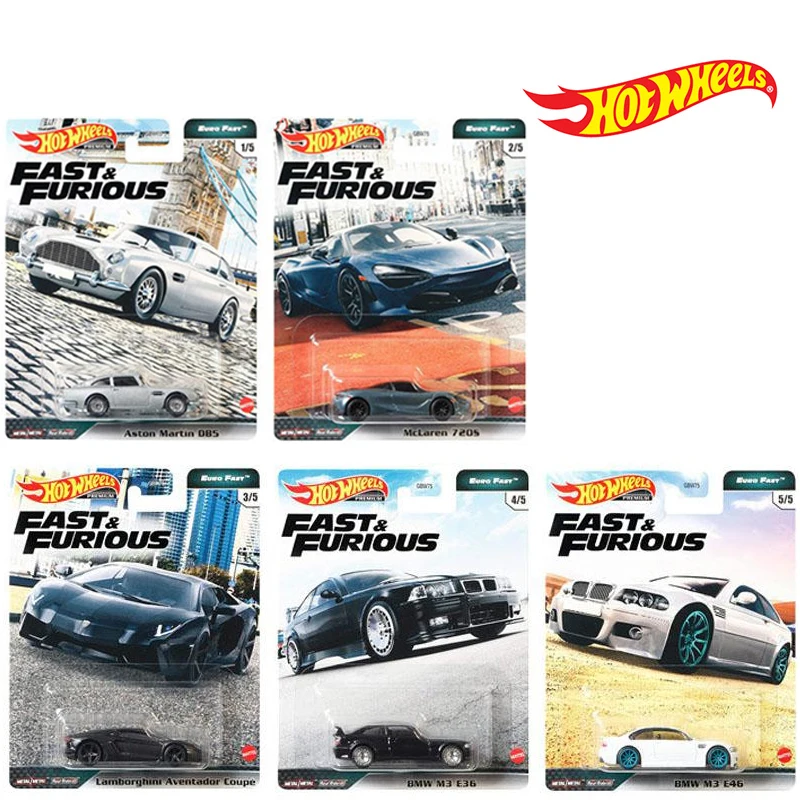 

Hot Wheels GBW75 Fast Furious 10 Aston Martin DB5 Mclaren 720S Bmw M3 E46 Bmw M3 E36 Lamborghini 1:64 Metal Diecast Car Toys