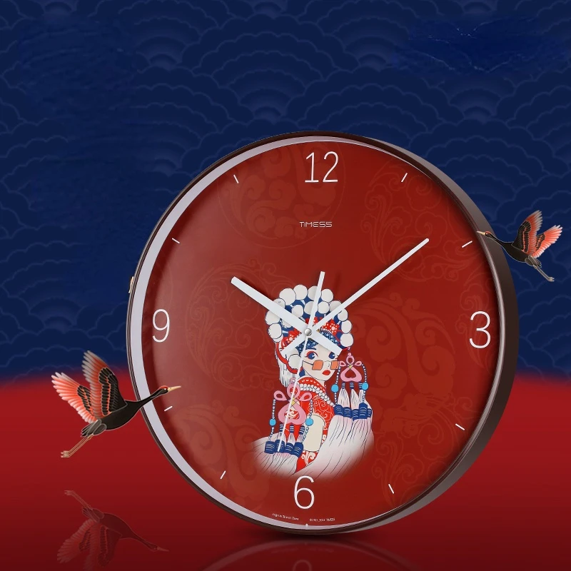 

Red Vintage Decorative Wall Clock Kitchen Unusual Creative Silent Wall Clock Luxury Hanging Decoracion Para El Hogar Wall Watch