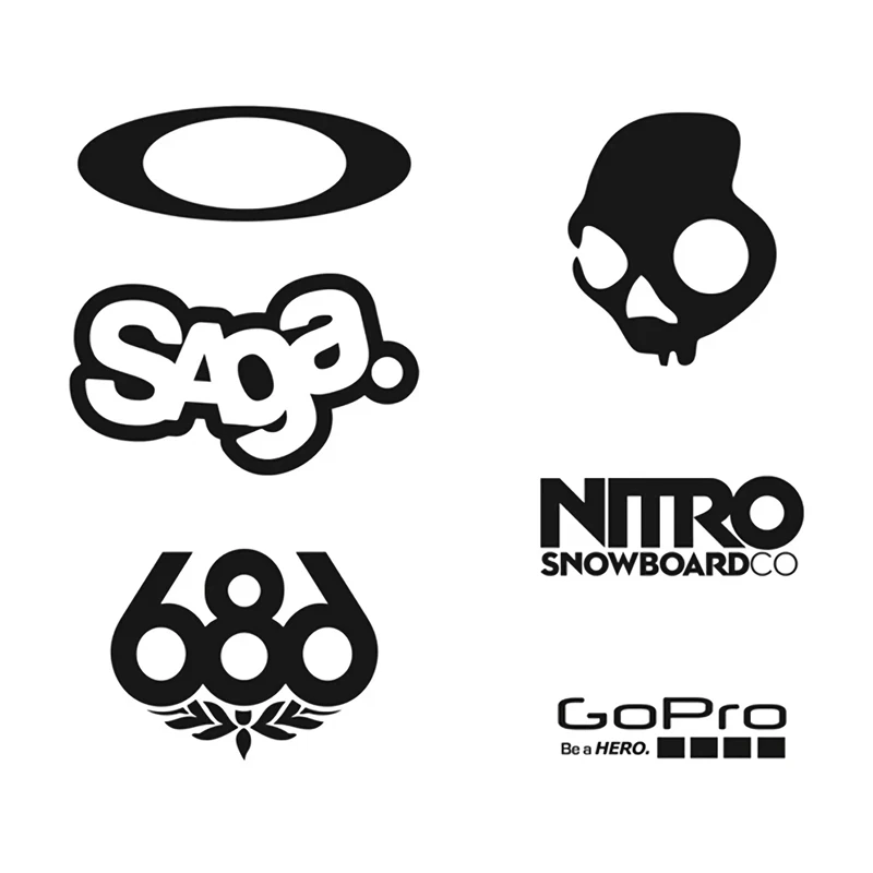 Наклейки с гравировкой цвет белый/черный