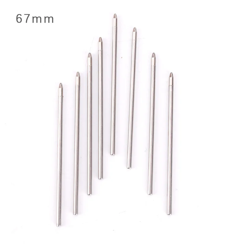 30pcs/lot 67mm Metal Roll Ball Refills 0.5mm Replaceable Rods for Multicolor Ballpoint Pen Office School Writing Supplies