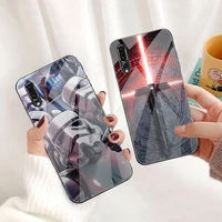 disney star wars phone case tempered glass for huawei p30 p20 p10 lite honor 7a 8x 9 10 mate 20 pro