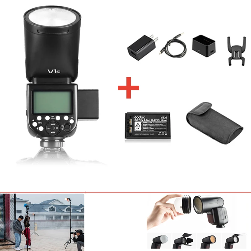 Godox V1 Flash V1S/V1N/V1C TTL Li-Ion круглая головка для камеры Speedlight Studio Sony Nikon Canon Fujifilm Olympus Pentax |