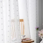 Белые кружевные 3D Плюшевые оконные шторы для гостиной, спальни, эркера, Заказные панели, занавески для кухни, тюль ZH036-30