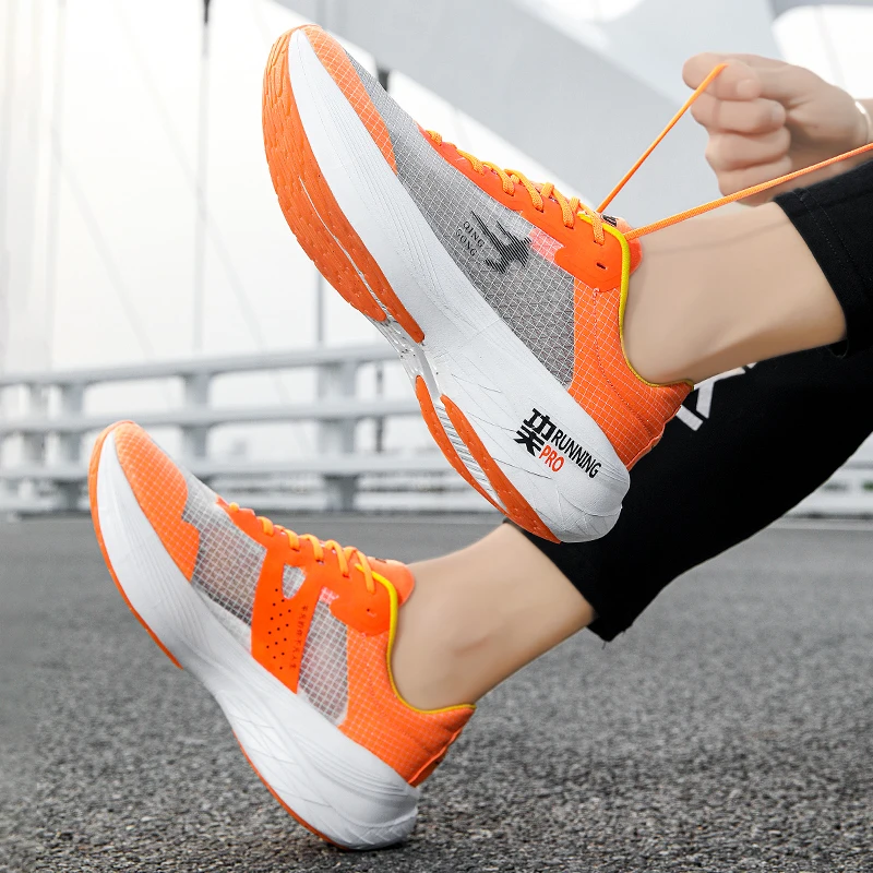 Men sneakers Lightweight Cushioning Outdoor Road Running Shoes Marathon Trail Sport Shoes Elastic Women Walking Tenis Masculino