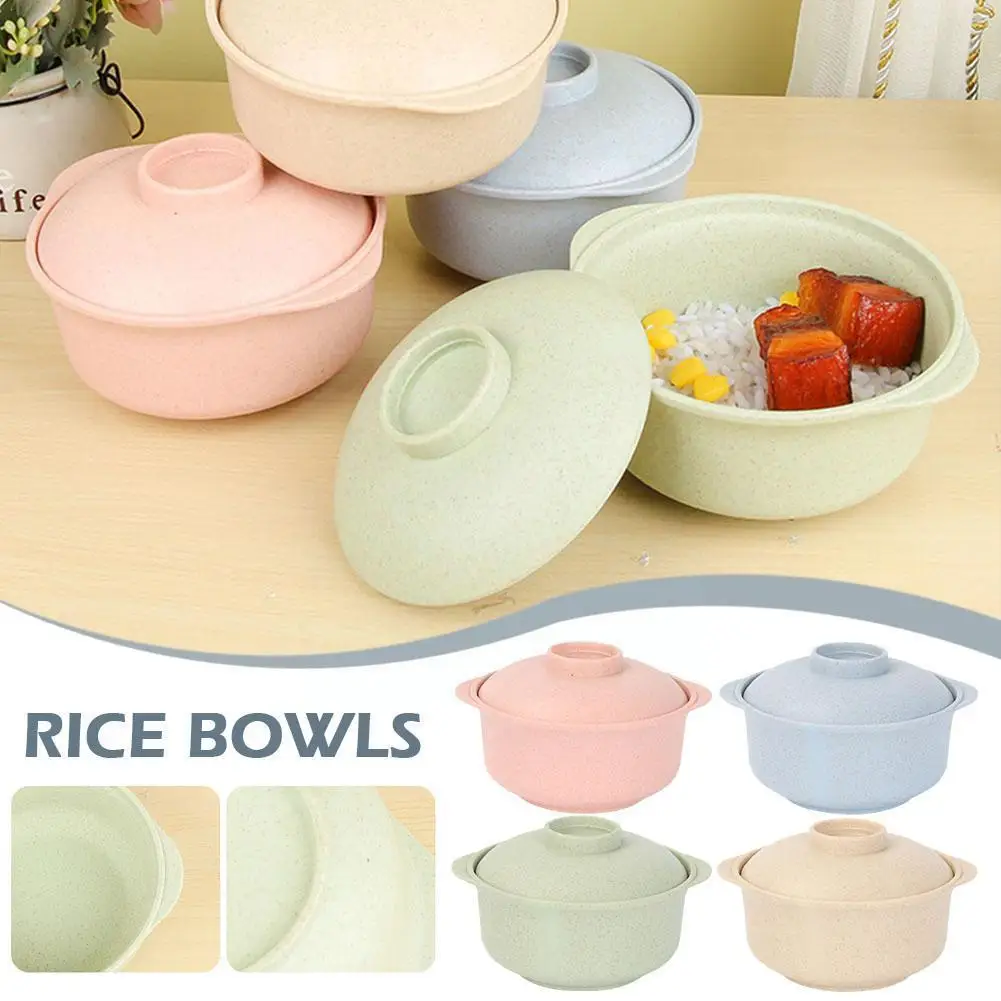 

Instant Noodle Bowls With Lids Pp Material Soup Hot Bowls Container Style Food Healthy Japanese Tableware Rice Students E1y1
