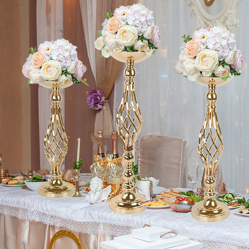

Metal Iron Twist Flower Candlestick Gold Iron Art Candle Holder Candelabra Ornament Wedding Birthday Party Decoration Supplies