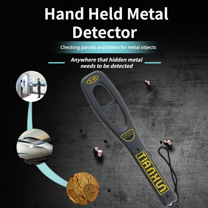 

Handheld Portable Metal Detectors For Airport School Security Check High Sensitivity Metal Scanner Light Alarm Metal Detector