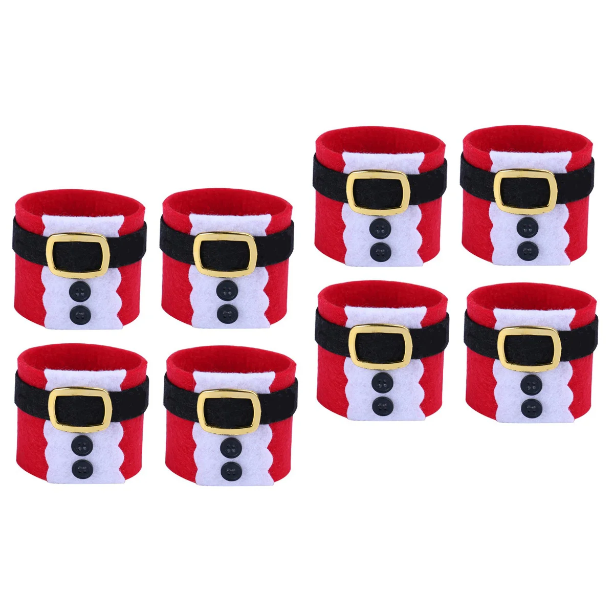 

Christmas Napkin Rings Partytable Decorations Holders Rustic Red Serviette Centerpieces Favors Ornamnets Ring