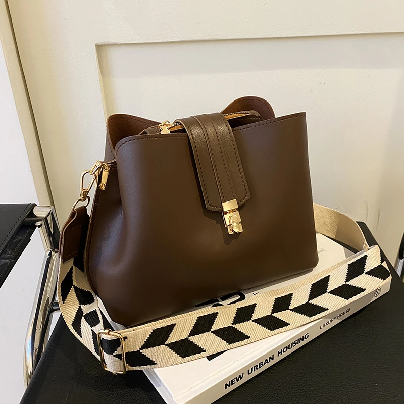 

Женская маленькая сумка из ПУ кожи, простой плечевой ремень, в стиле ретро