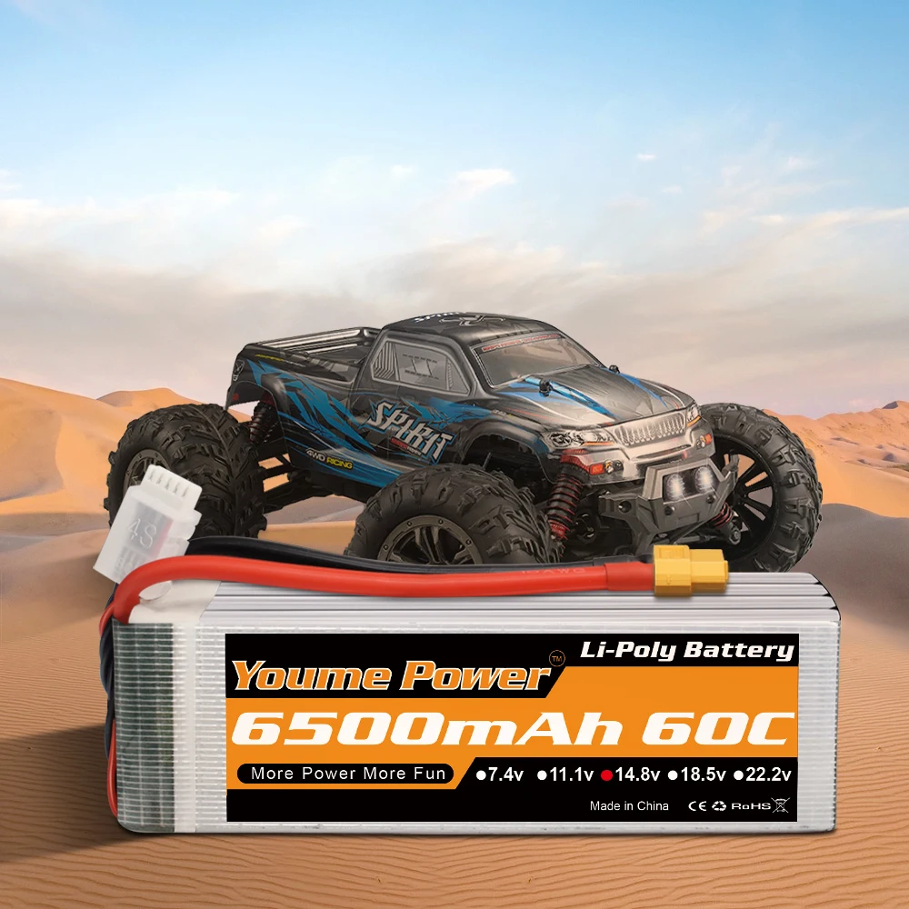 Youme 4S Lipo батарея 14 8 V 6500mah 50C XT60 T XT90 XT150 EC3 EC5 для RC вертолет Самолет Лодка