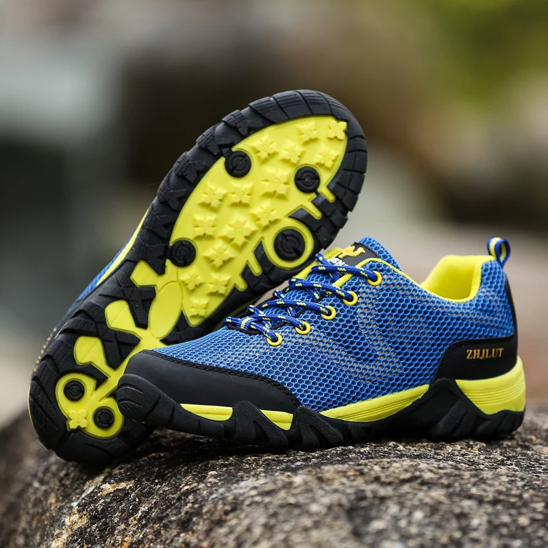 Mens Wear-resistant Breathable Hiking Shoe Mountain Climbing Trekking Sneakers Comfortable Outdoor Non Slip Aqua Shoes Footwear