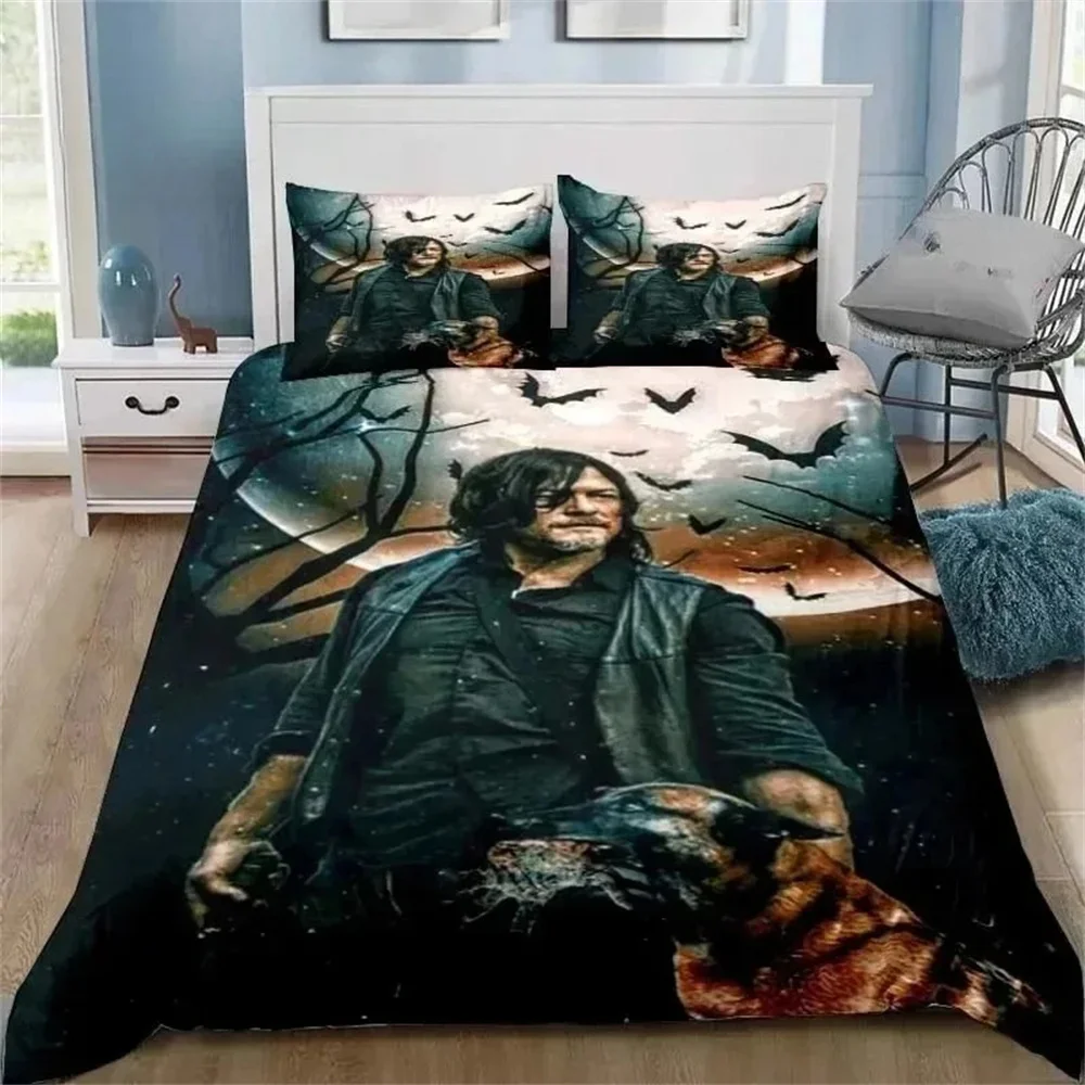 Фото Walking Dead Daryl Dixon Wings Mark Комплект постельного белья пододеяльник с наволочкой Twin Full Queen King постельное белье постельное белье для дома №3