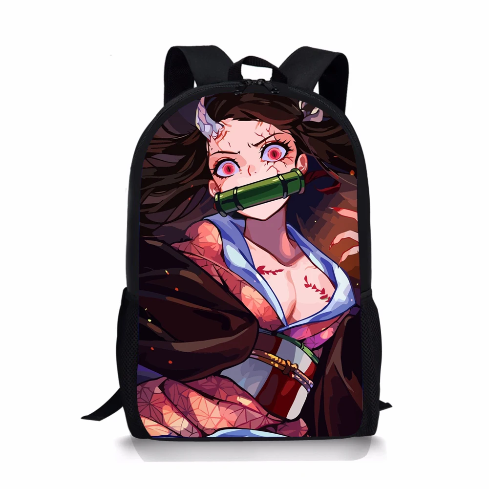 Hot Anime Demon Slayer Backpack Waterproof Student School Bags Boys Girls Bookbag Cosplay Travel Bag Knapsack