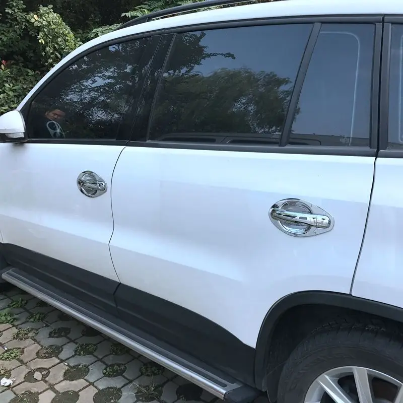 

Chrome Car Outer Door Handle Cover Door Bowl Protection Covers for Volkswagen Tiguan 2010-2017 High-quality ABS Car Styling