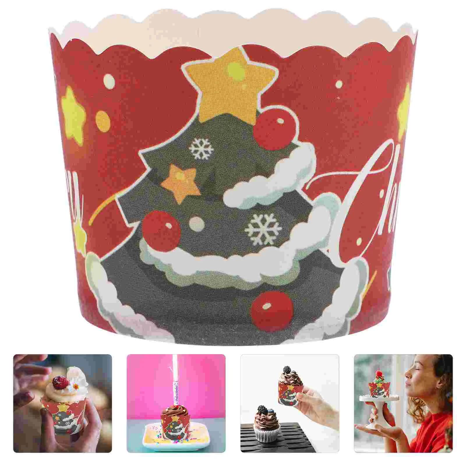 

Christmas Cupcake Liners Xmas Themed Cupcake Cups Holiday Muffin Paper Cups Greaseproof Baking Cups Xmas Cupcake