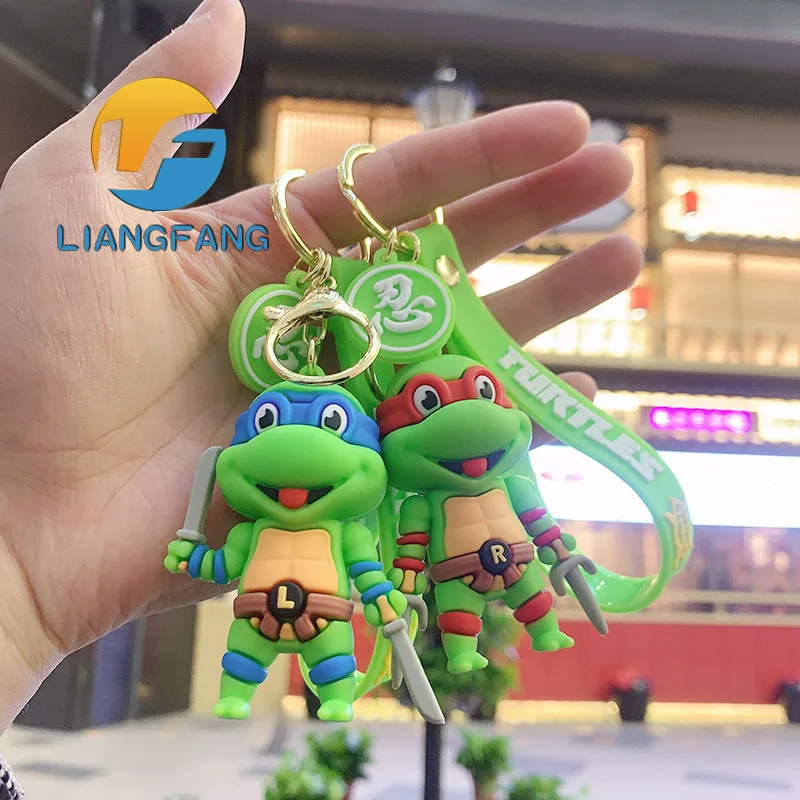 

Teenage Mutant Ninja Turtles Anime Figure Donatello Raphael Leonardo PVC Keychain Key Ring Charm Accessory Kid Toy Birthday Gift