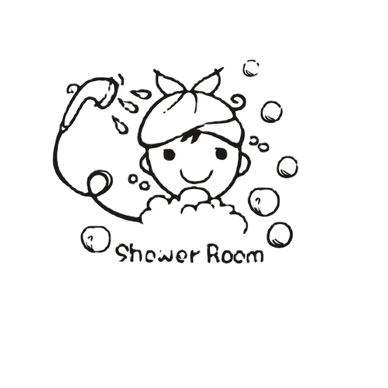 Модные Мультяшные забавные наклейки на стену с рисунком для детей, наклейки для ванной комнаты и душа, наклейки, домашний декор, милые обои