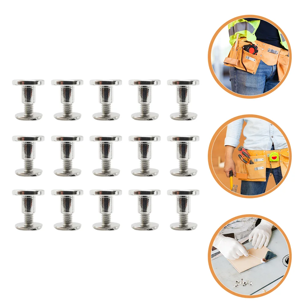 

Rivetsfor Screws Rivet Studs Kit Chicago Supplies Making Purse Copper Press Clothing Screw Button Leathercraft Binding Flat Head