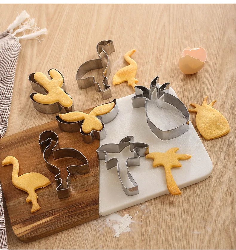 

Biscuit Mold Cartoon Stainless Steel Flamingo Pineapple Accessories Kitchen Supplies Mould Baking Tools
