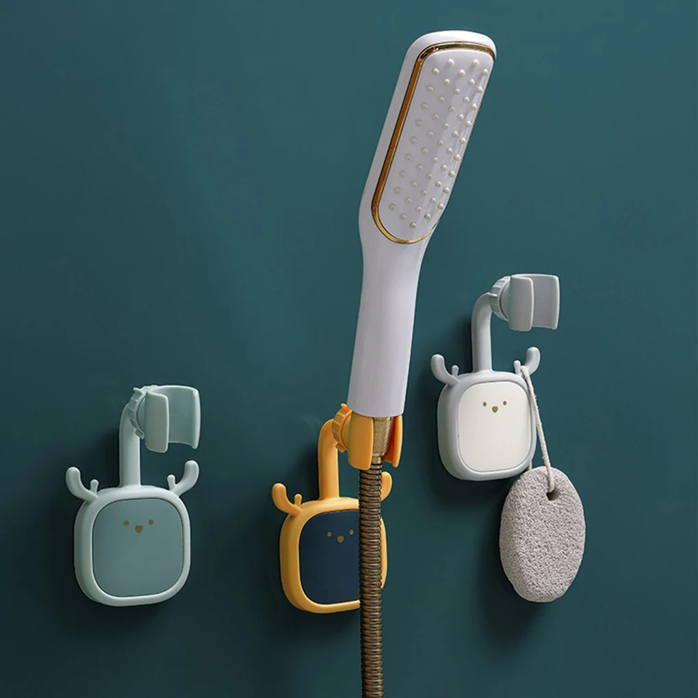 

Wall Gel Mounted Shower Head Stand Bracket Holder Hand Held Bathroom Shower Head Fitting Portable Bathroom Accessories
