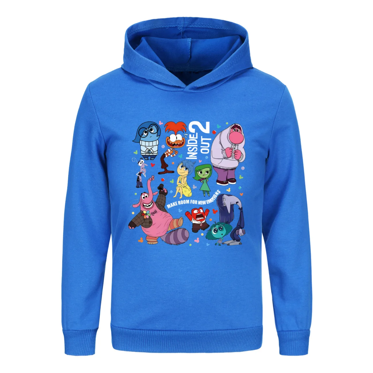 Inside Out 2 Clothes Kids Winter Coats 100-170cm Baby Girls Outerwear Hoodies Cardigan Zipper Jacket Children's Thicken Sweater