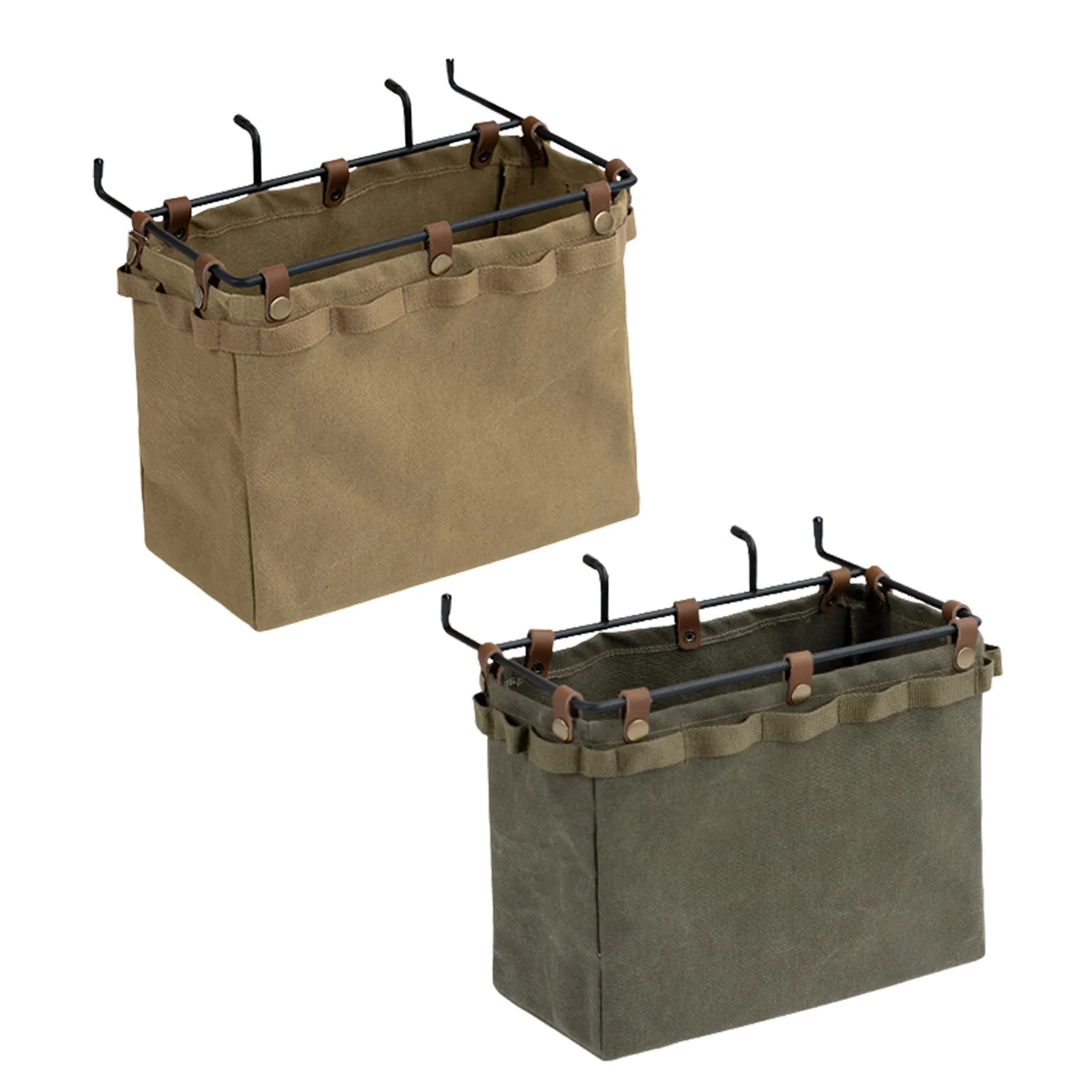 Camping Table Side Hangings Bag Desk Side Storage Bag Deskside Bags Pouch With Slip Pocket Hard PP Board Support Suitable For