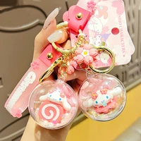 sanrio girl heart keychain cinnamoroll kawaii cherry blossom diary cartoon japanese keychain bag pendant girl heart cute jewelry