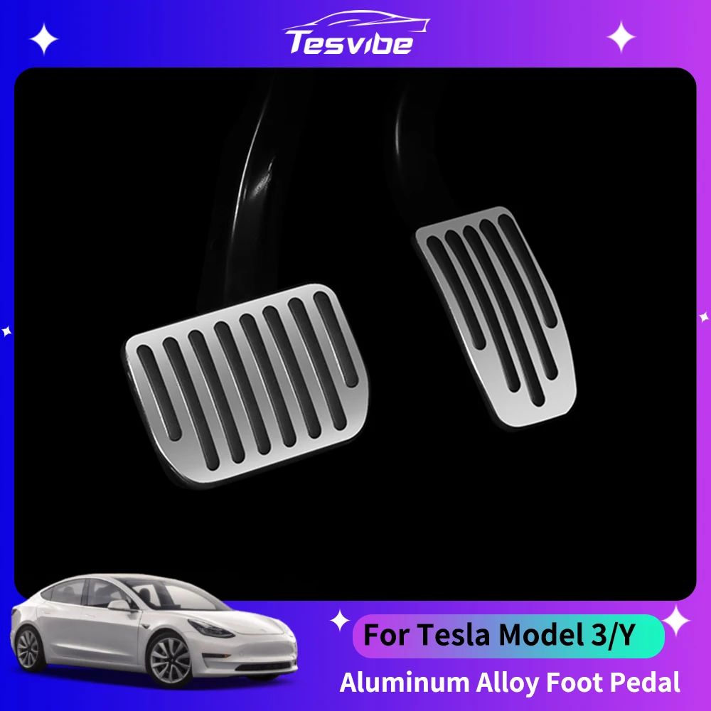 

Ножная педаль из алюминиевого сплава для Tesla Model 3 Y, ускоритель газа, топливный тормоз, подставка для педали, коврик, накладка, аксессуары, Стайлинг автомобиля