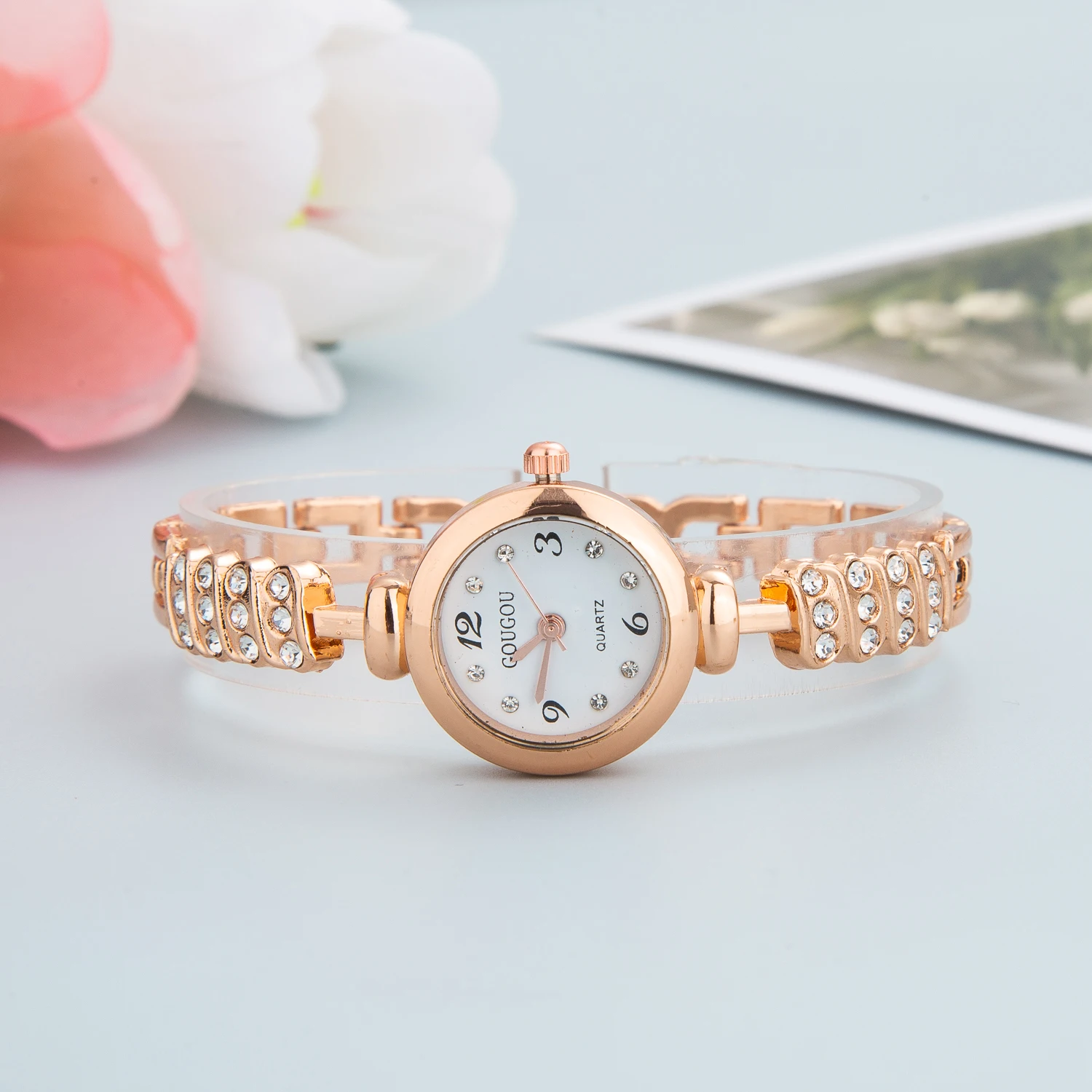 Cute Diamond Watch for Women Luxury Dresses 2023 Fashion Quartz Wristwatches Stainless Steel Womens Watches Free Shiping