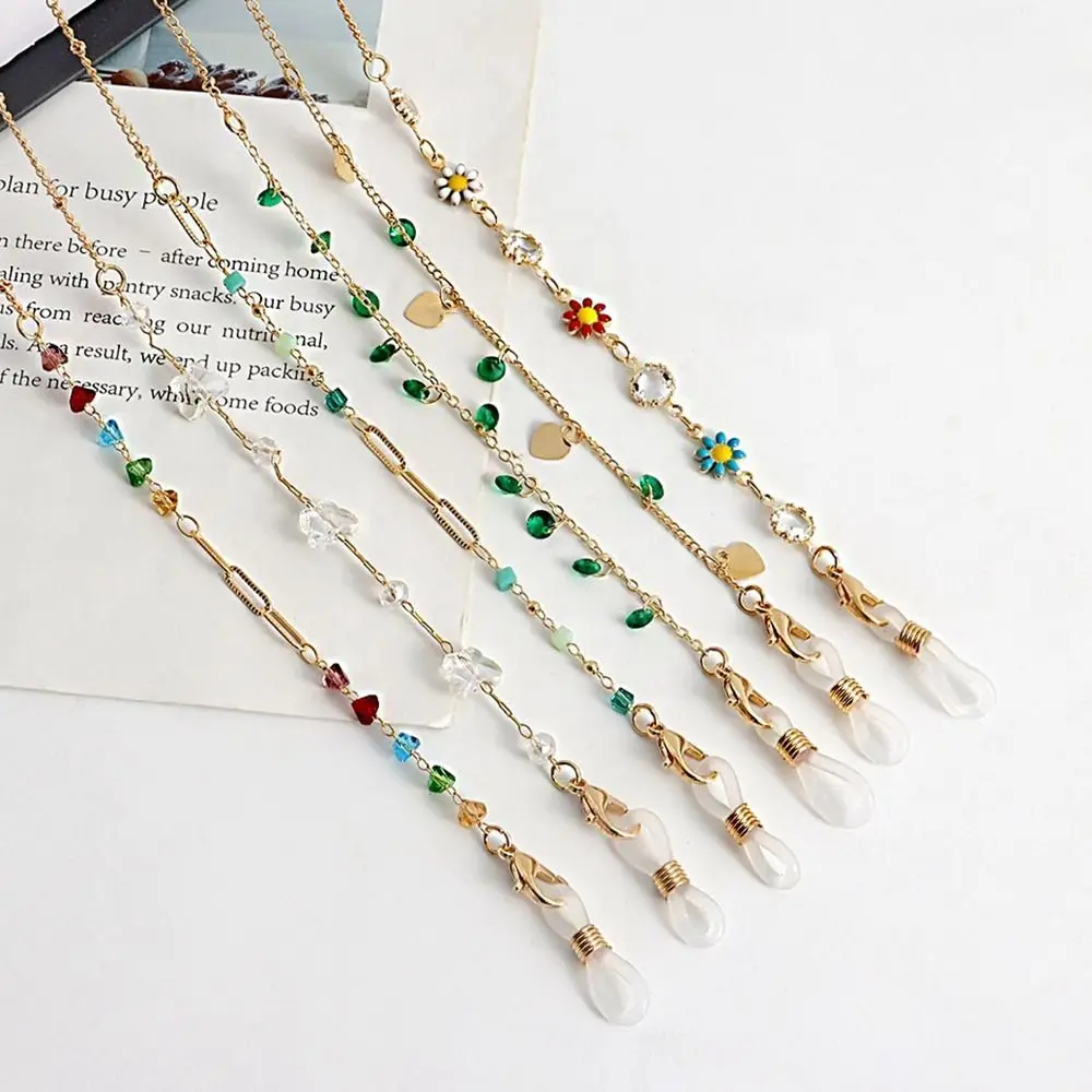 

Colour Trend Metal Glasses Chain Holder Hanging Chain Women's Mask Chain Hanging Neck Sunglasses Lanyard Rope