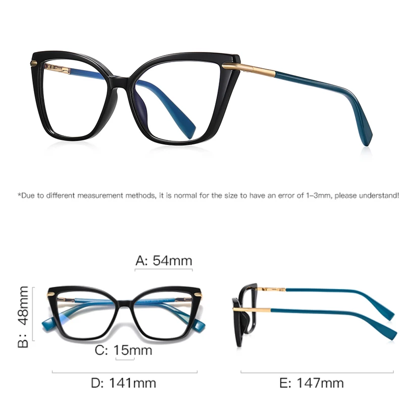 VCKA женские очки для близорукости кошачий глаз с защитой от синего света модные