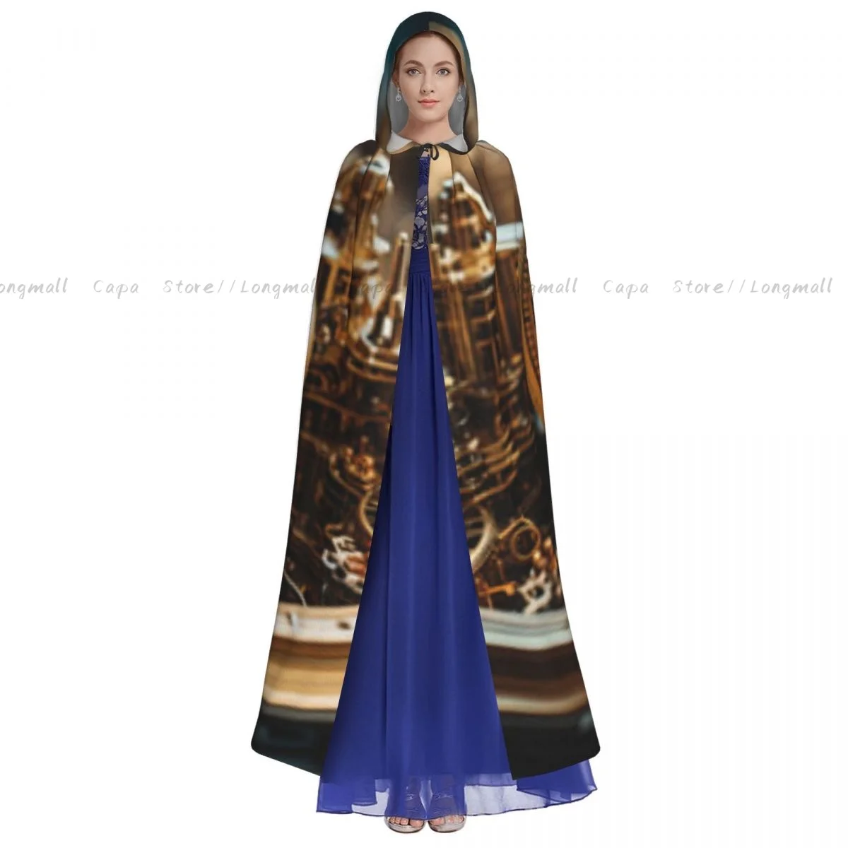 Мантия с капюшоном для взрослых симфонические часы накидка на Хэллоуин длинный