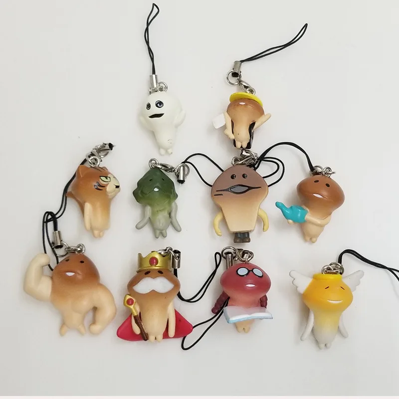 10pcs/set Japan Mushroomer People Gashapon Figure Cute Kawaii Mushroom Detective Keychain Gachapon Capsule Toys Creativity Gift