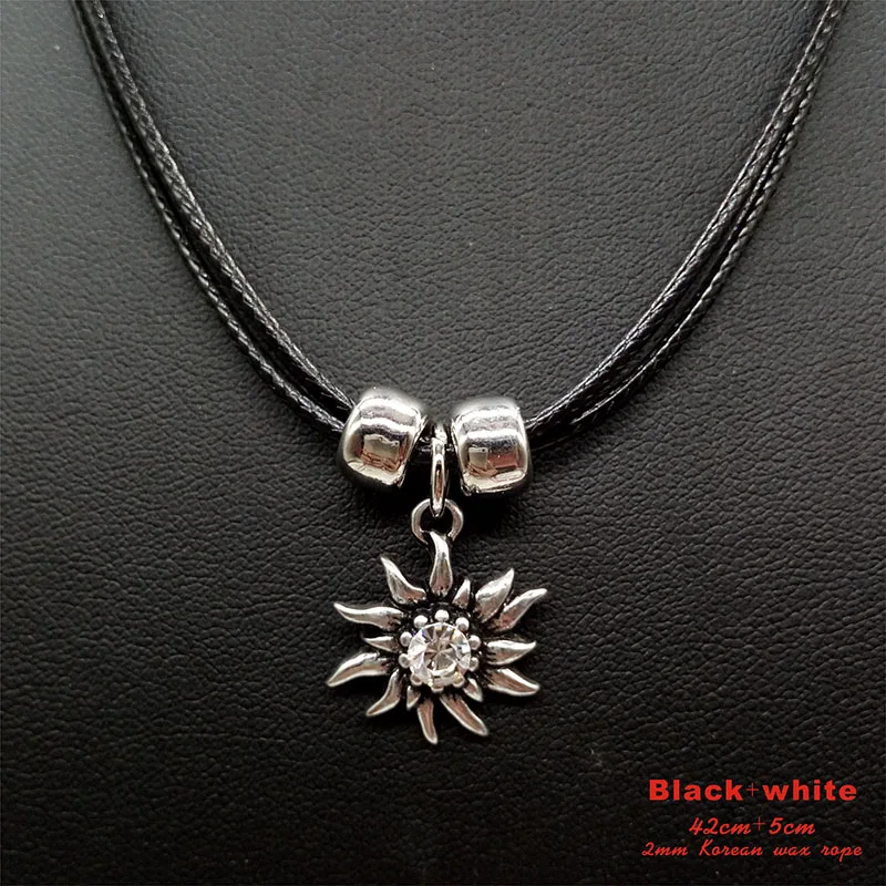 Маленькая Очаровательная Стразы ожерелье Эдельвейс Женская Ювелирная подвеска