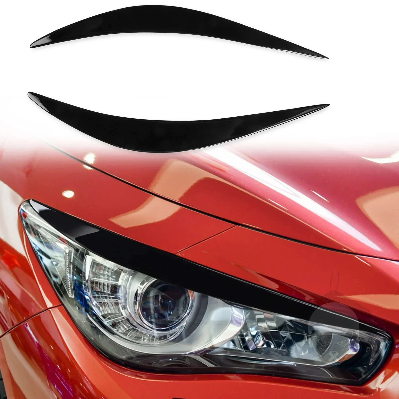 Для Infiniti Q50 2014 2015 2016 2017 2018 2019 глянцевый черный пластиковый аксессуар салон