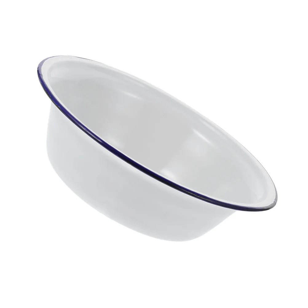 

Food Bowl Kitchen Utensil Retro Enameled Basin Vintage Kitchenware Multipurpose Storage