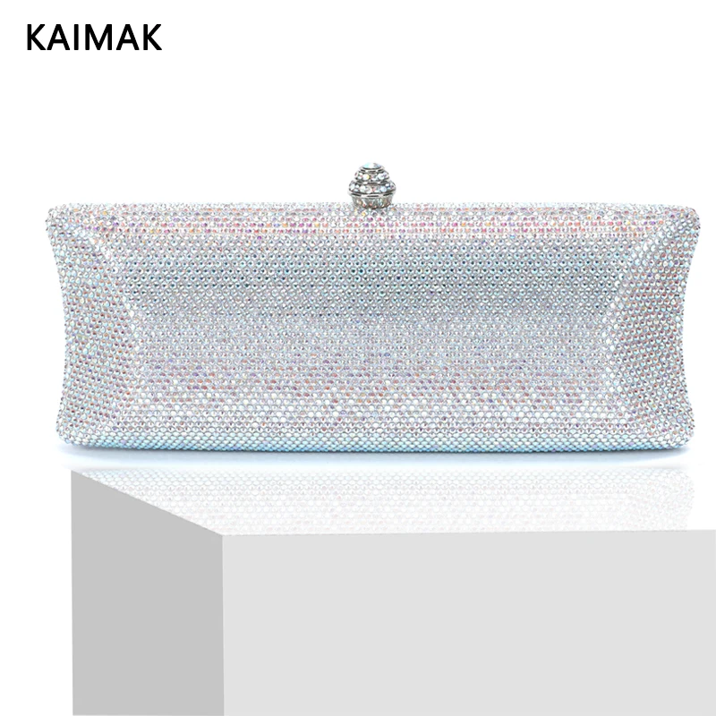 Банкетный кошелек со стразами шампанское/серебро/черный/золотой вечерние сумки