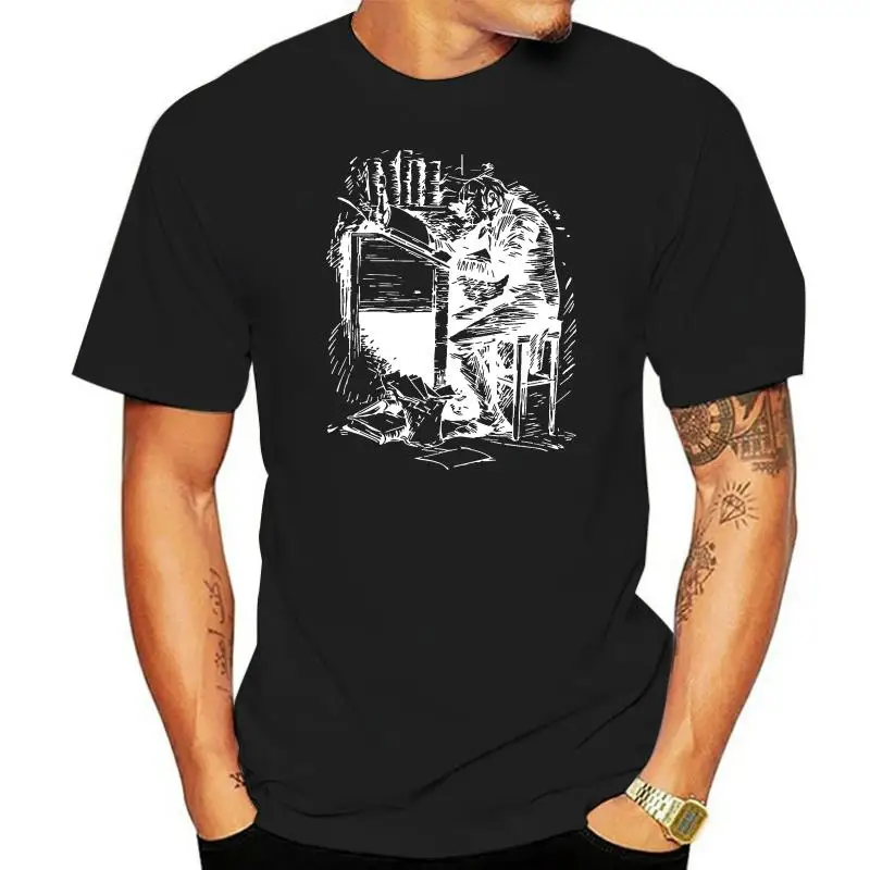 

Ebenezer Scrooge Charles Dickens Character Artwork Men'S T Shirt Black Top Trendy Streetwear Tee Shirt