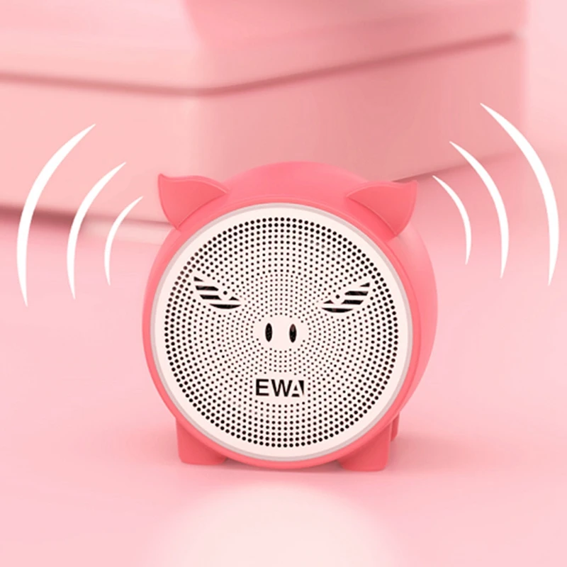 

EWA A101C Wireless Bluetooth 5.0 Outdoor Portable Mini Metal Speaker With FM Radio Creative Cartoon Gift