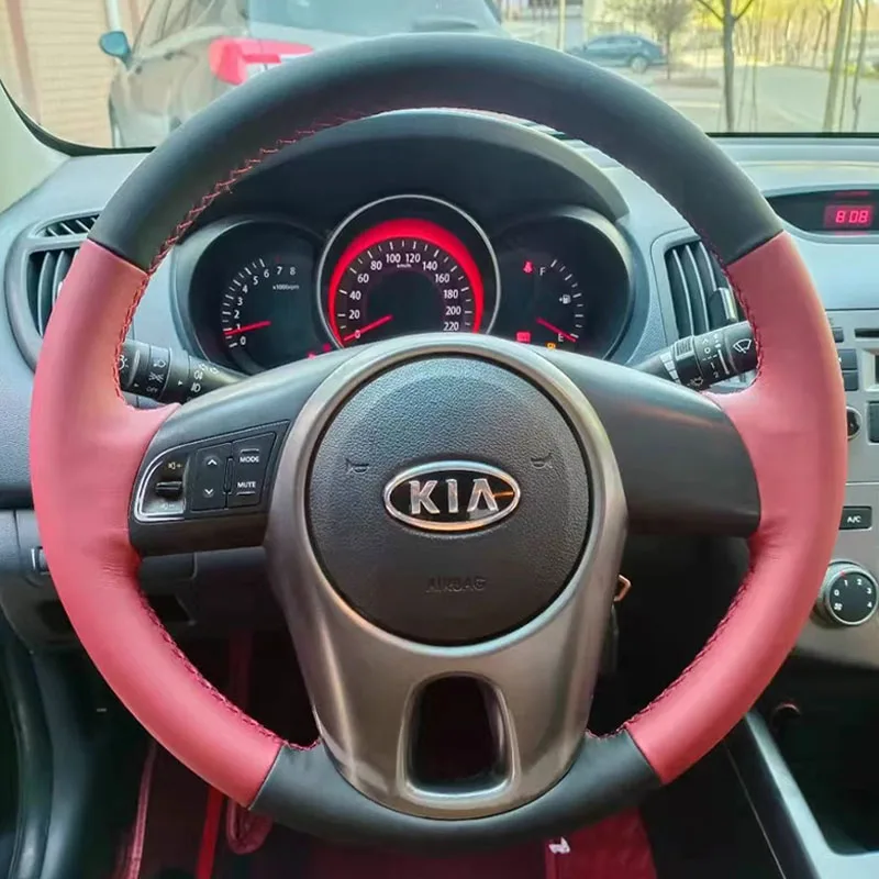 Сшитые вручную черные красные из натуральной кожи ультратонкие фотоаксессуары