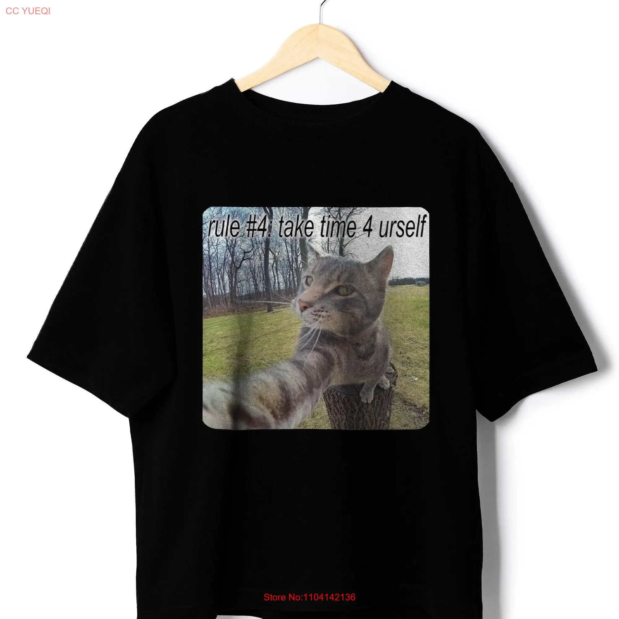 Рубашка Rule 4 Take Time yourself рубашка huh cat meme Telea ironic positivity забавная одежда owner mom lover gag