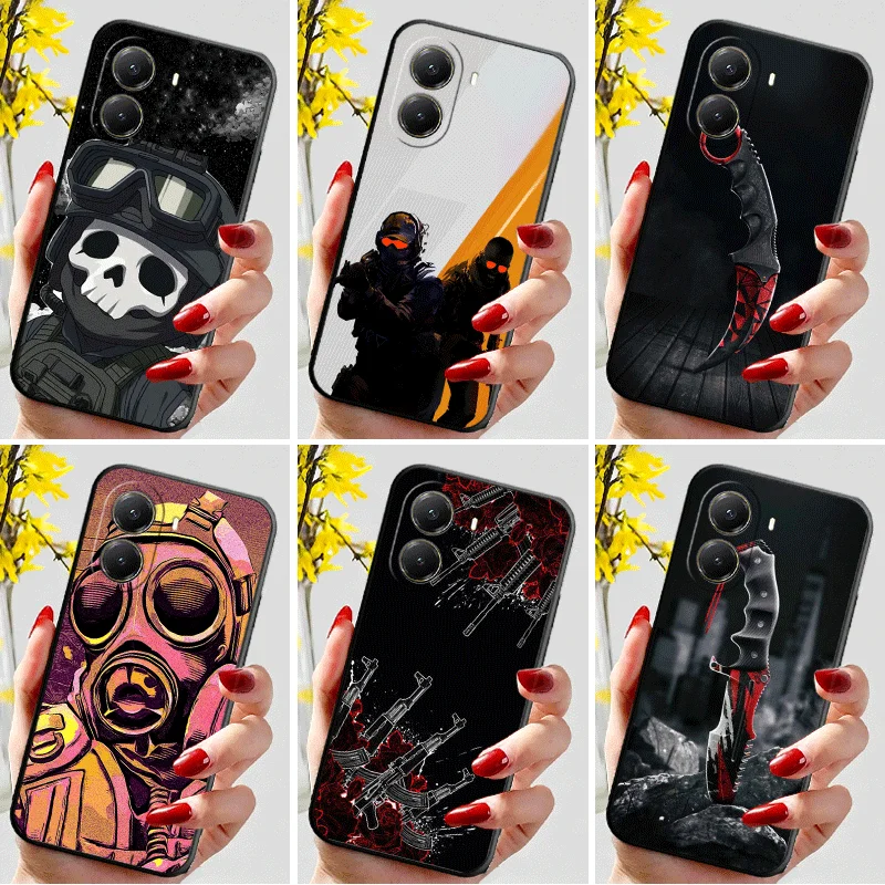 Фото Мягкий силиконовый чехол для телефона Xiaomi Poco M8 F8 X8 Pro Max Counter Strike CS GO Shell X7 F7 M7 X6 X5 Redmi 15C 15A X4 X3 M6 M5S №1