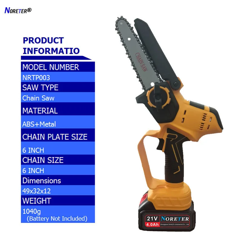 Мини-электрическая пила с литий-ионной аккумуляторной батареей 4 0 Ач 6-дюймовая
