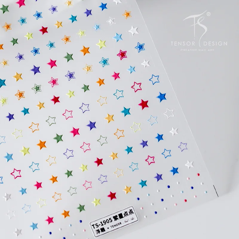 

Тонкие и прочные трехмерные маникюрные наклейки 5D, клейкие наклейки для ногтей, звезды, буквы, дизайн ногтей, милый дизайнерский, роскошный аниме
