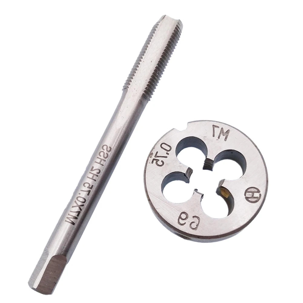 

Die Tap Manufacturing 3 */Set 3Pcs / Set 66mm Length HSS Hand Inserts M7 Thread Right Toolholding Metalworking