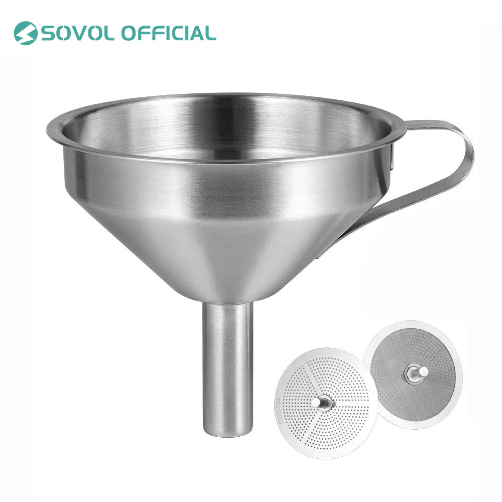 

3D Resin Filter Funnel Cup SOVOL 304 Stainless Steel Double-Strainer Kitchen Oil Liquid Funnel for SLA/DLP/LCD UV