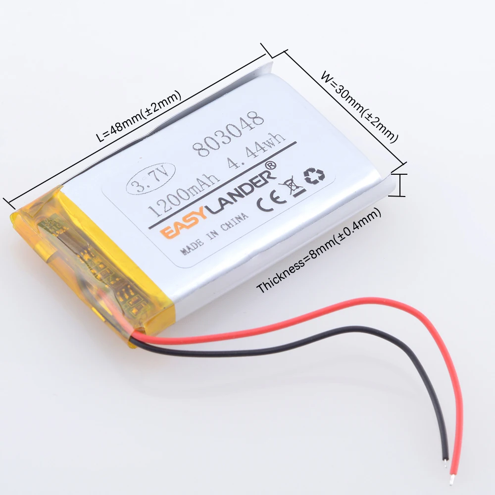 Фото 3,7 В 1200 мАч Полимерная литиевая аккумуляторная батарея Lipo 803048   Для детской оптики DXR-8 Видеоняня Sp 803048   DXR8 №5