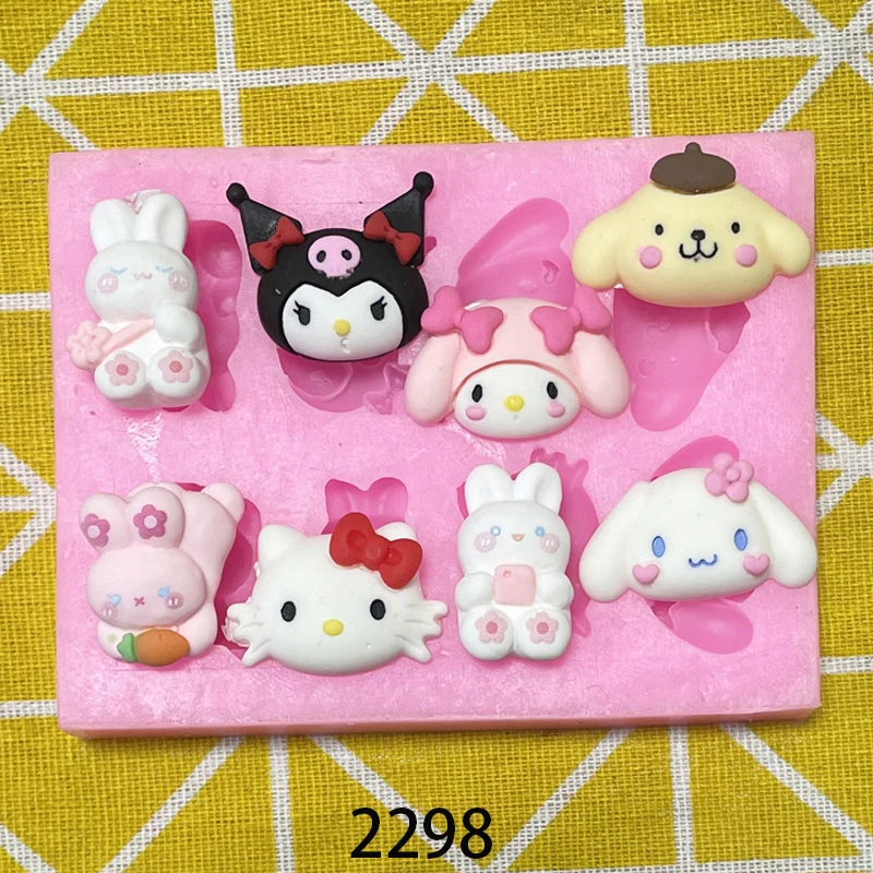 

Sanrio, Hello Kitty Силиконовая Форма 3D мультяшная форма для торта Lomi pompurin выпечка оборудование для выпечки печка кухонное украшение