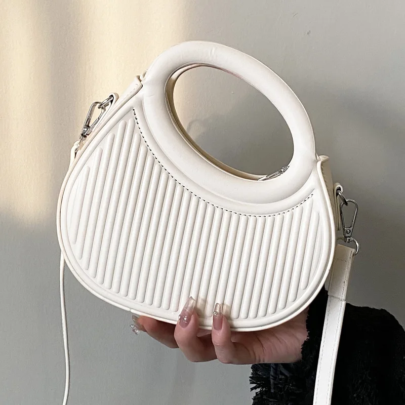 

Casual Versatile Shoulder Bag Solid Color PU Leather Handbags For Women 2023 New Fashion Trend Ladies Vacation Crossbody Bags