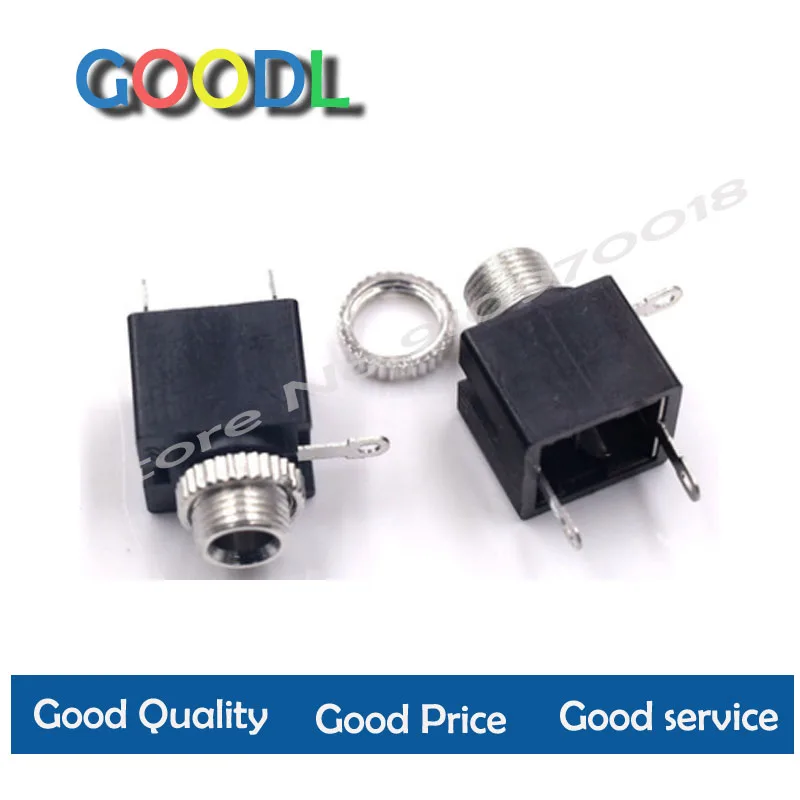 

10Pcs Good Quality 3.5mm Female Audio Connector 3 Pin DIP Headphone Jack Socket Mono Channel PJ-301M PJ301M